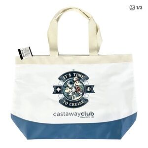 Disney Cruise Line 25th Silver Anniversary Castaway Club Tote Bag Captain Mickey